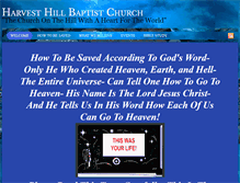 Tablet Screenshot of harvesthillbaptistchurch.com